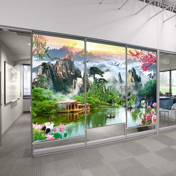 Rèm cuốn in tranh