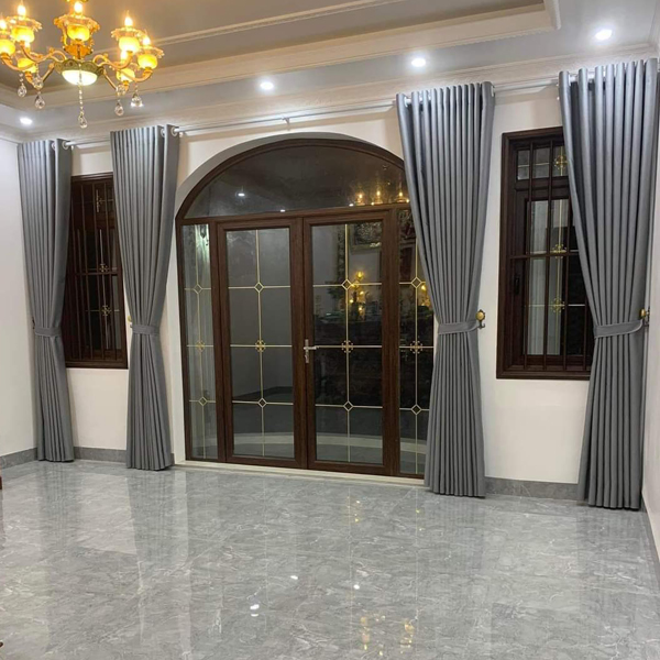 Rèm cửa vải phòng khách đẹp, cản nắng tốt