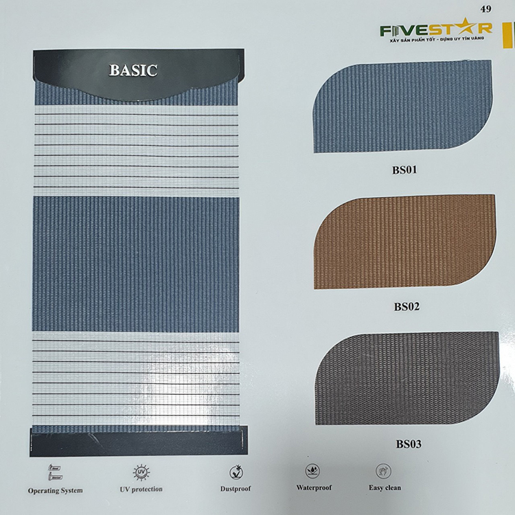 Rèm cầu vồng giá rẻ hãng FIVESTAR – Mã Basic