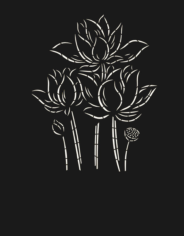 Rèm che bàn thờ gia tiên giá rẻ in họa tiết hoa sen RCBT2501-16