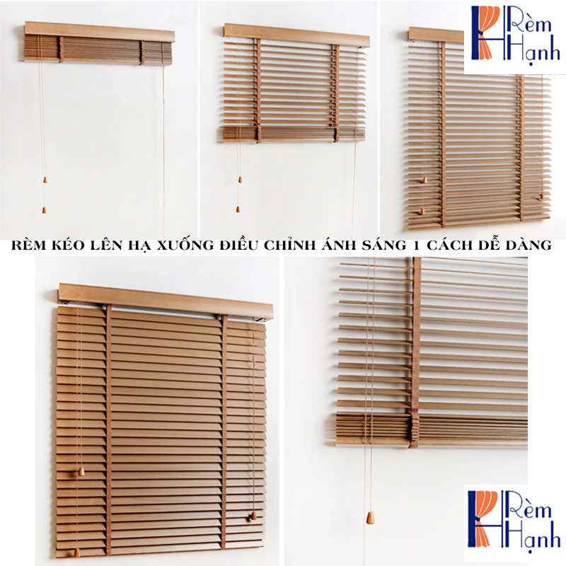 Rèm nhựa giả gỗ hãng Sankaku đẹp cho cửa vòm