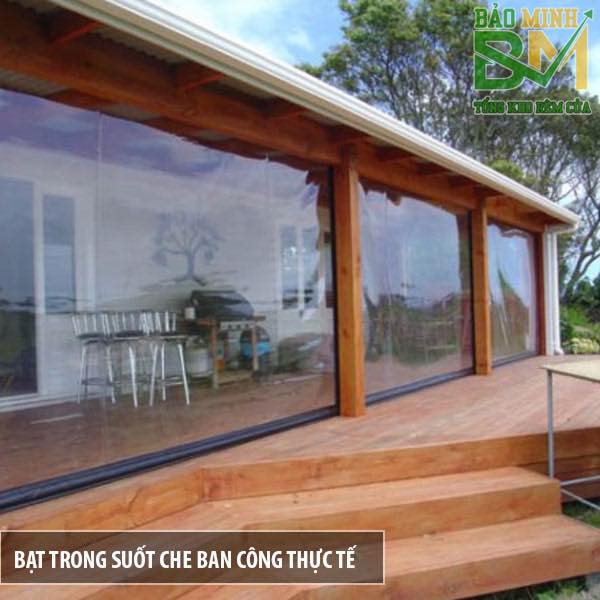 Bạt trong suốt che mưa gió ban công hãng FIVESTAR mã TT36