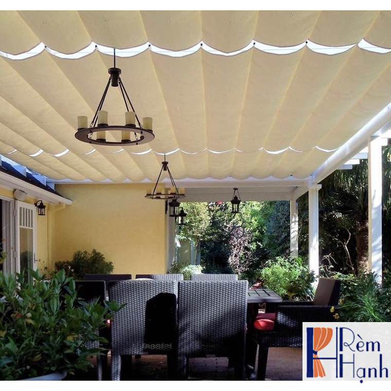 Bạt trần xếp lớp chống nắng mái kính mã BT03