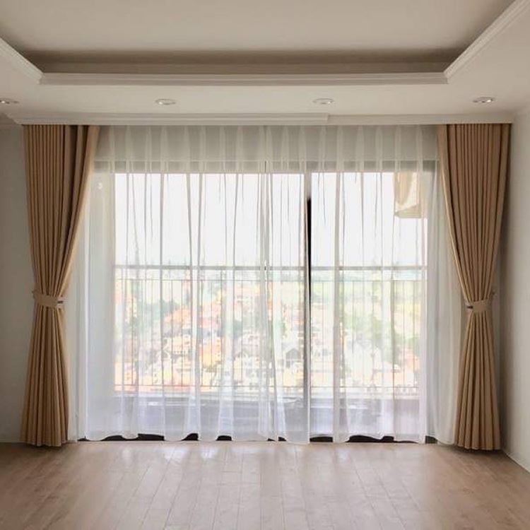 Rèm vải 2 lớp đẹp cản nắng tuyệt đối