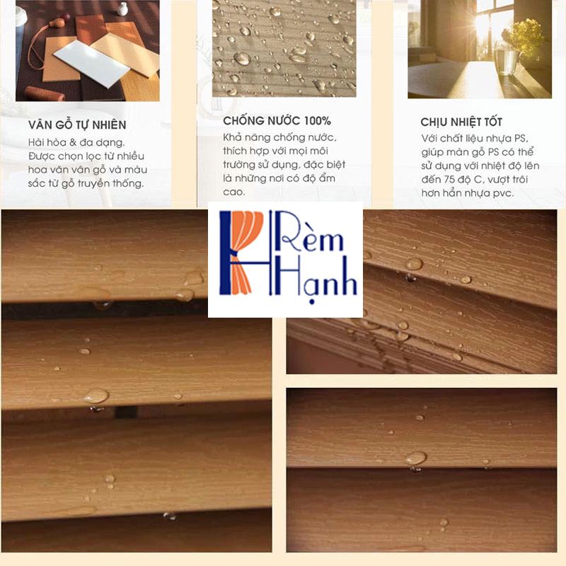 Mẫu rèm gỗ Paulownia hệ 1 dây hãng Modero