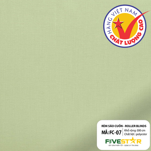 Rèm cuốn trơn giá rẻ hãng FIVESTAR mã FC06