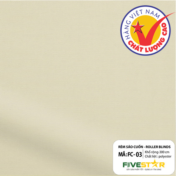 Rèm cuốn cách nhiệt tốt FIVESTAR mã FC03