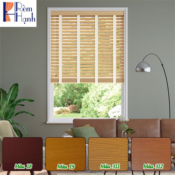 Rèm gỗ phòng khách siêu đẹp cản sáng tốt hãng Vạn Thái mã STW043