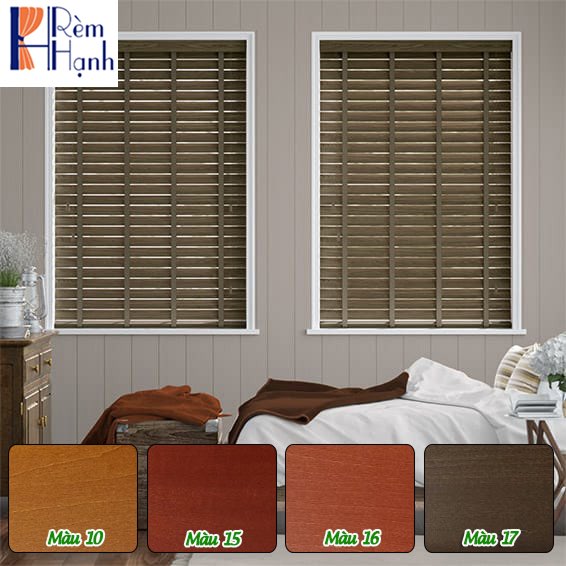 Rèm gỗ phòng khách siêu đẹp cản sáng tốt hãng Vạn Thái mã STW043