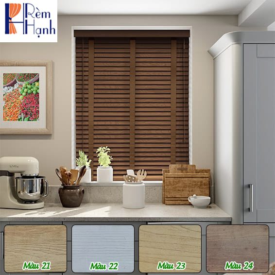 Rèm gỗ phòng khách siêu đẹp cản sáng tốt hãng Vạn Thái mã STW043