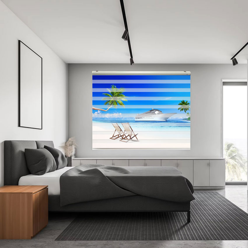 Rèm cầu vồng cửa sổ in tranh mã RCVI-127