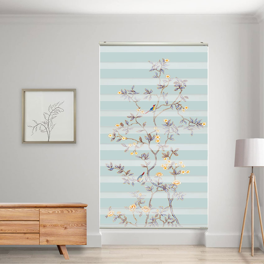 Rèm cầu vồng Hàn Quốc in tranh mã RCVI-124