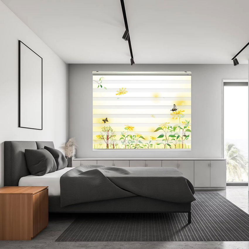 Rèm cầu vồng Hàn Quốc in tranh mã RCVI-124