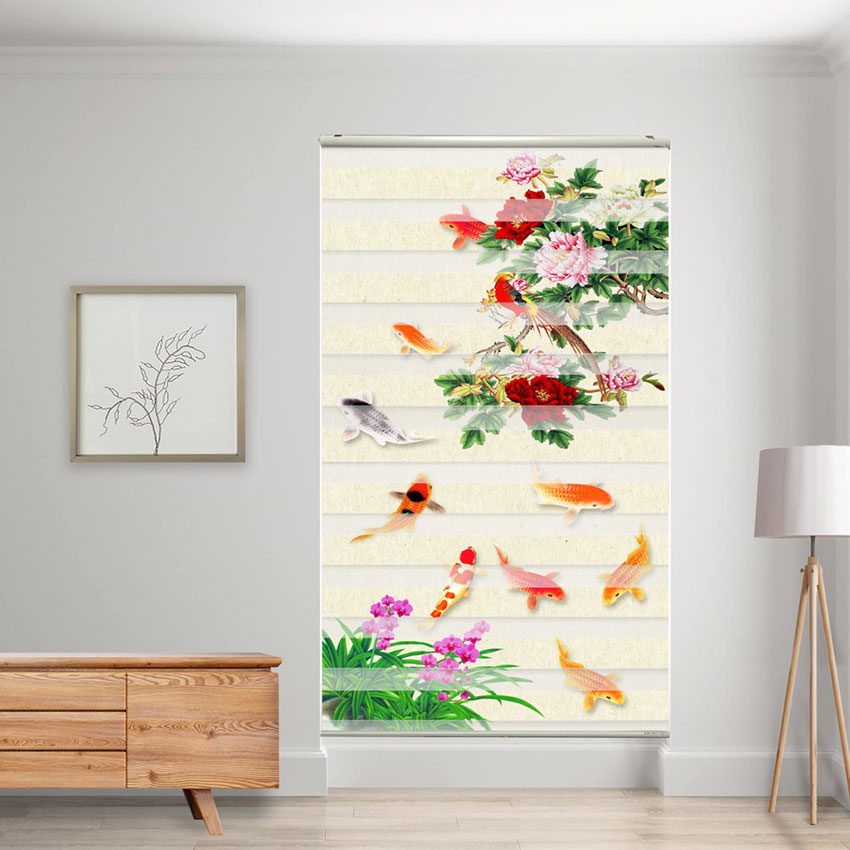 Rèm cầu vồng cản sáng in tranh 3D mã RCVI-122