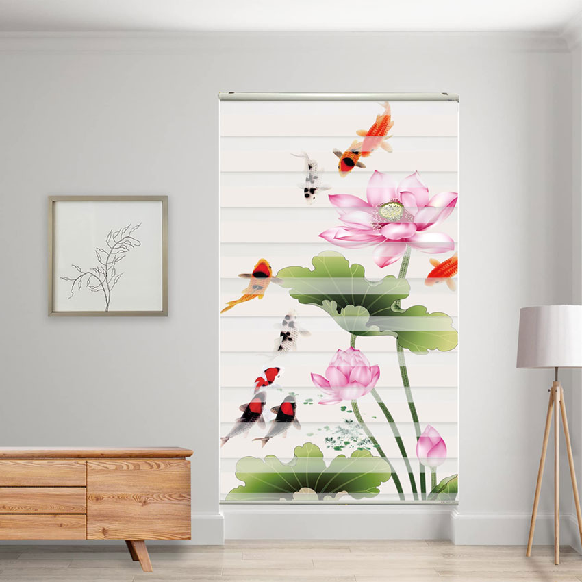 Giá rèm cuốn cầu vồng in tranh mã RCVI-119