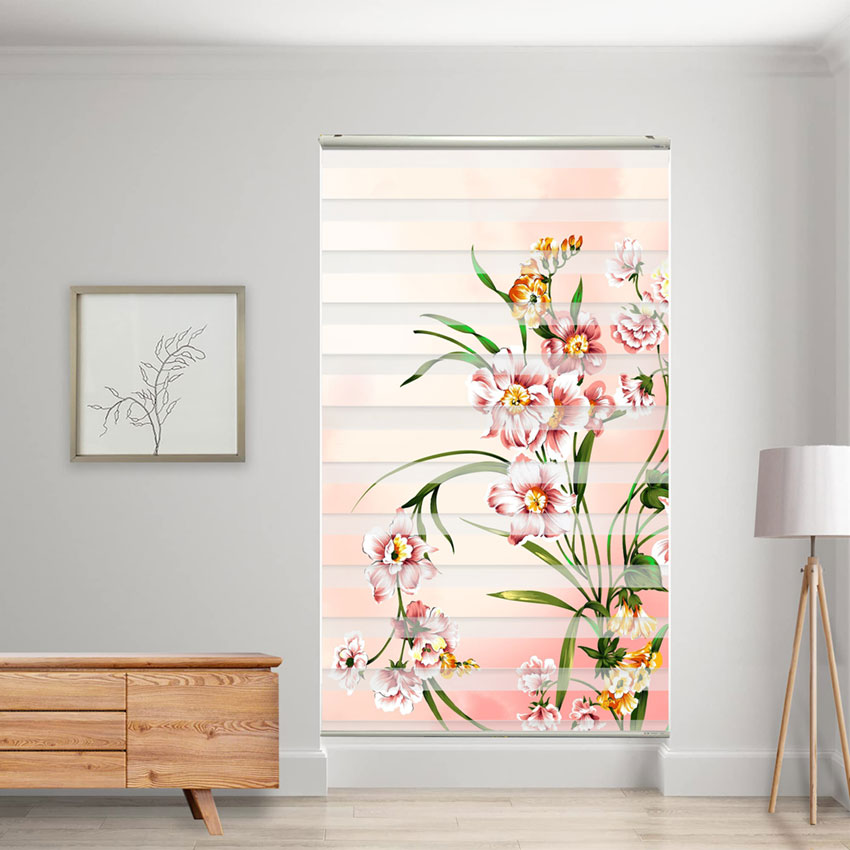 Rèm cầu vồng in tranh mã RCVI-117