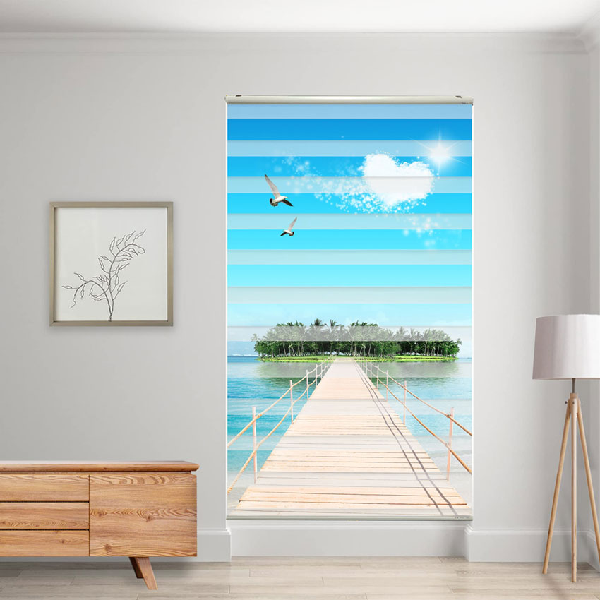 Rèm cầu vồng in tranh mã RCVI-113