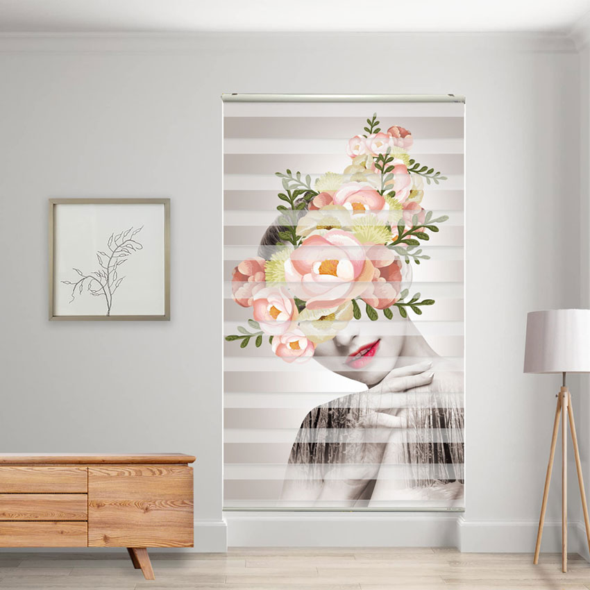 Rèm cầu vồng in tranh mã RCVI-110