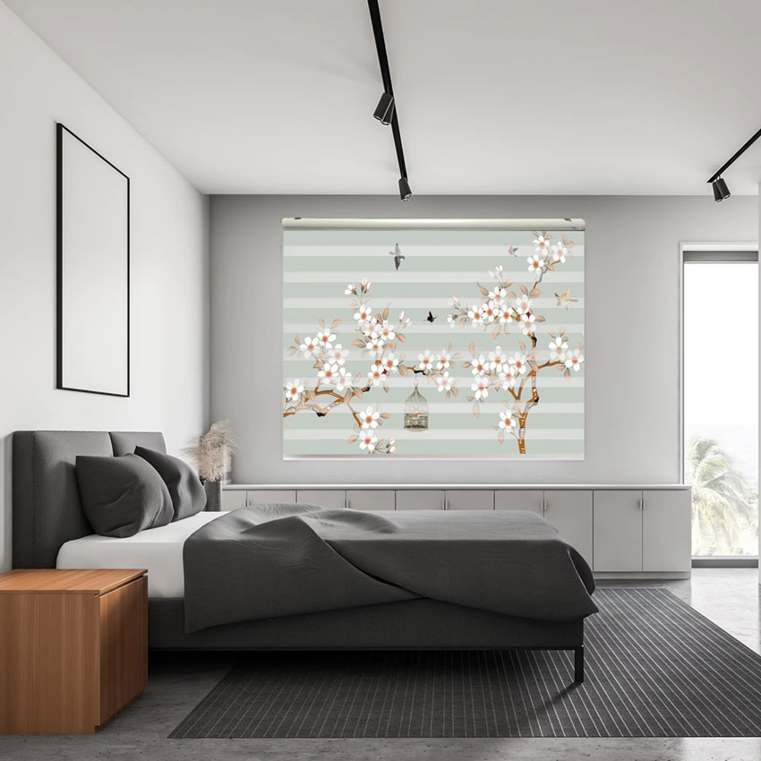 Rèm cầu vồng in tranh mã RCVI-106