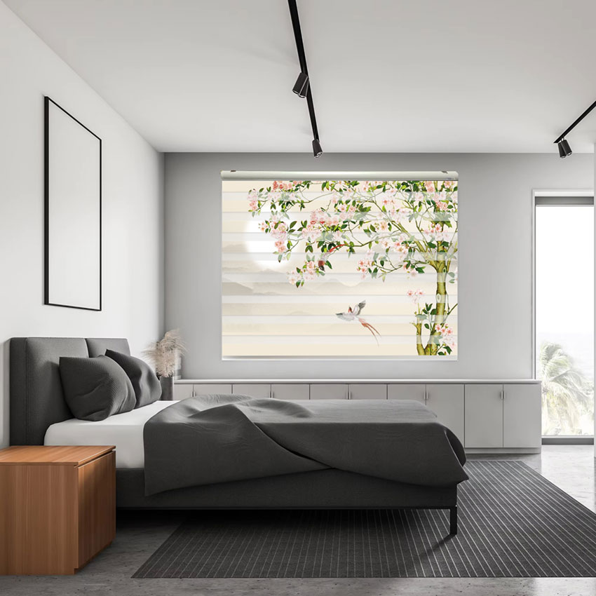 Rèm cầu vồng in tranh mã RCVI-104