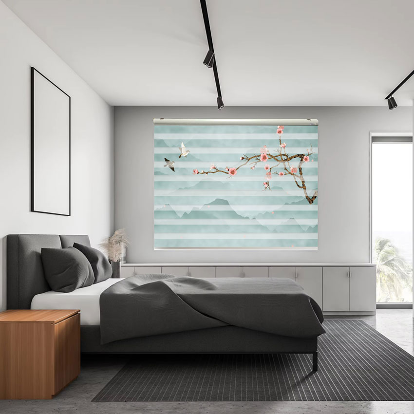 Rèm cầu vồng đẹp in tranh mã RCVI-102