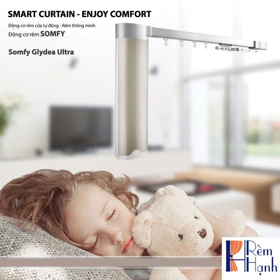 Động cơ rèm vải tự động cao cấp hãng Somfy mã Glydea 60E RTS