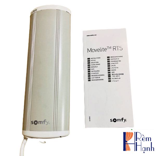 Rèm vải tự động với motor rèm cao cấp hãng Somfy mã Movelite 35 RTS