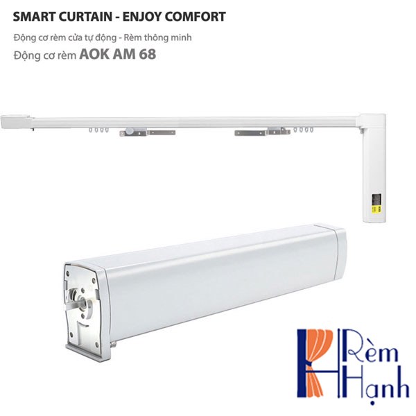 Rèm vải tự động với Động cơ rèm hãng AOK AM68