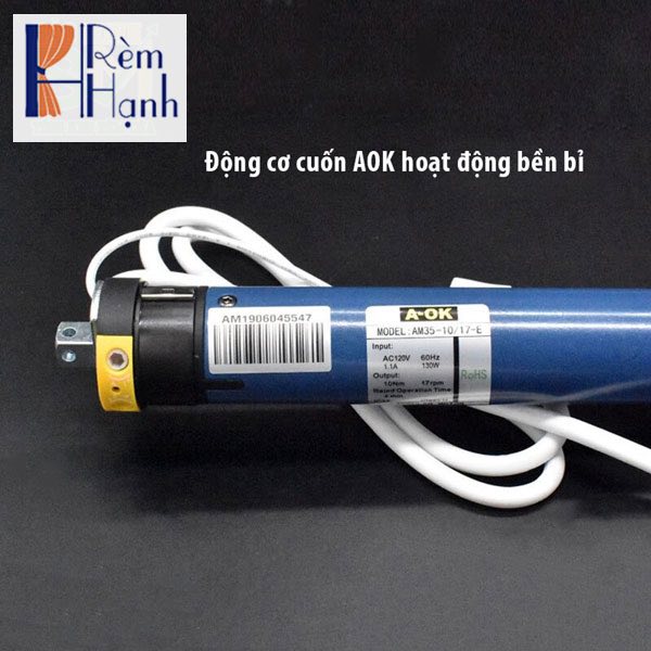 Rèm cầu vồng thông minh với motor rèm AOK AM35