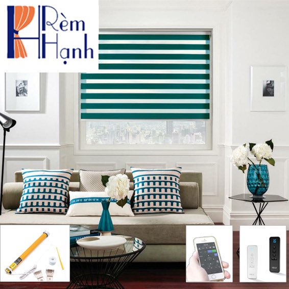 Rèm cầu vồng tự kéo với Động cơ rèm AOK AM25