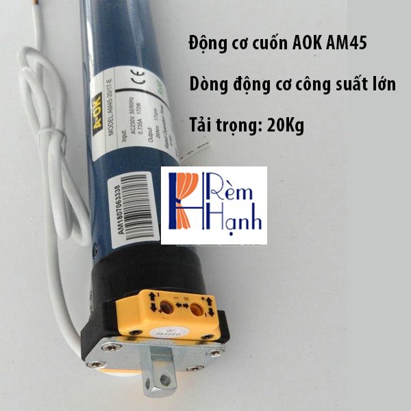 Rèm cửa cầu vồng điện tử tự động với mô tơ rèm cửa AOK AM45