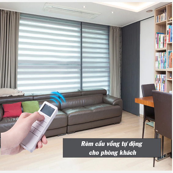 Rèm cầu vồng thông minh tích hợp động cơ rèm Dooya DM25TE/L-1.5