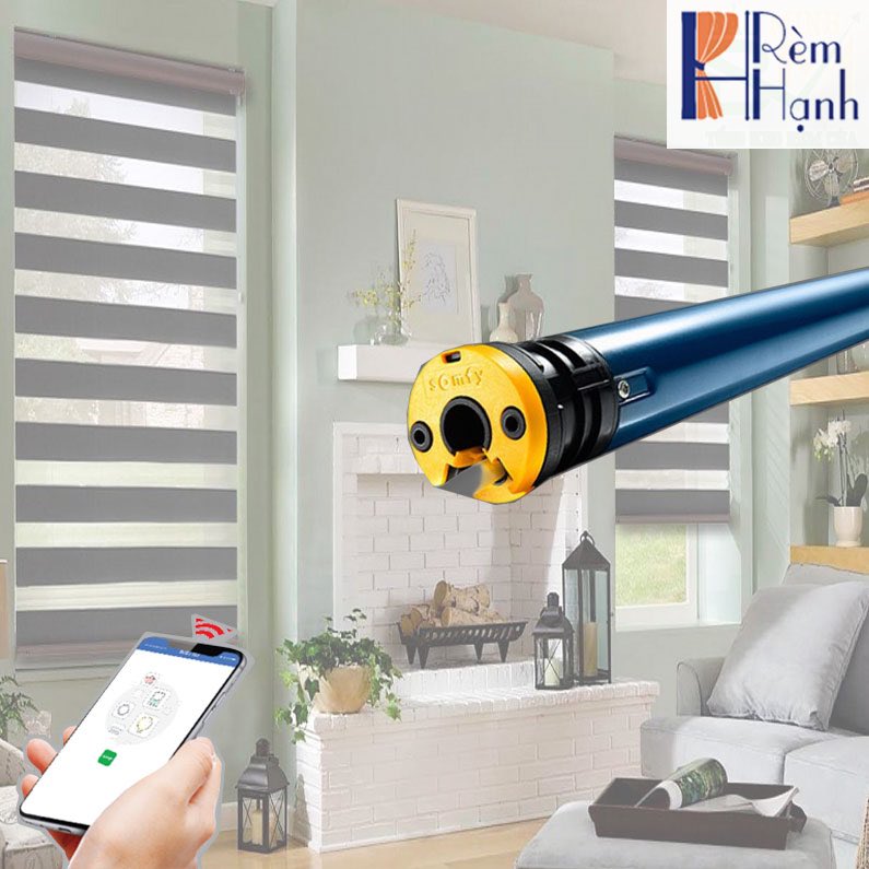 Rèm cửa cầu vồng tự động với động cơ rèm Somfy SONESSE 50 RTS 6/28
