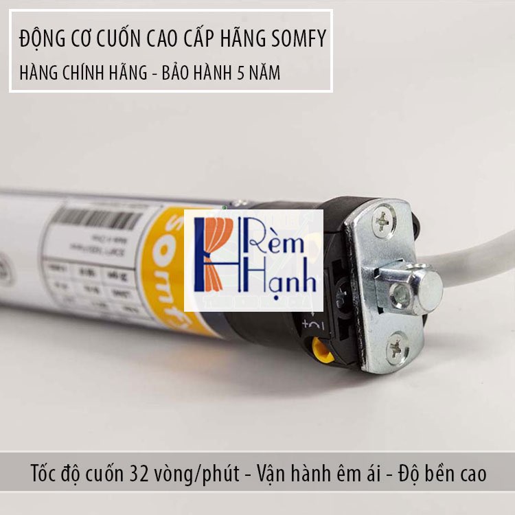 Rèm cửa cầu vồng tự động với động cơ rèm Somfy SONESSE 50 RTS 6/28