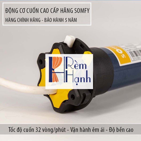 Rèm cửa cầu vồng tự động với động cơ rèm Somfy SONESSE 50 RTS 6/28