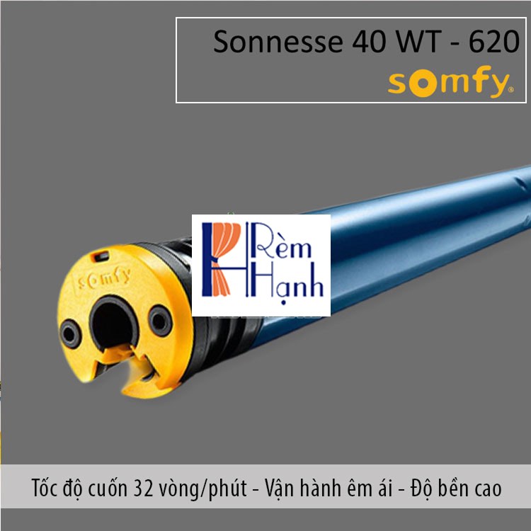 Rèm cửa gỗ tự động với động cơ rèm Somfy SONESSE 50 RTS 6/28