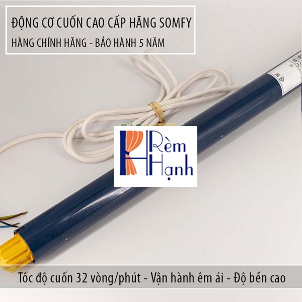 Rèm cửa gỗ tự động với động cơ rèm Somfy SONESSE 50 RTS 6/28