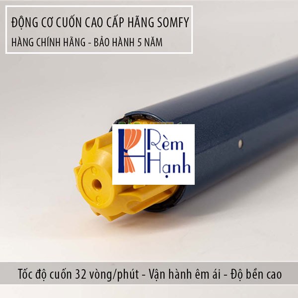 Rèm cửa gỗ tự động với động cơ rèm Somfy SONESSE 50 RTS 6/28