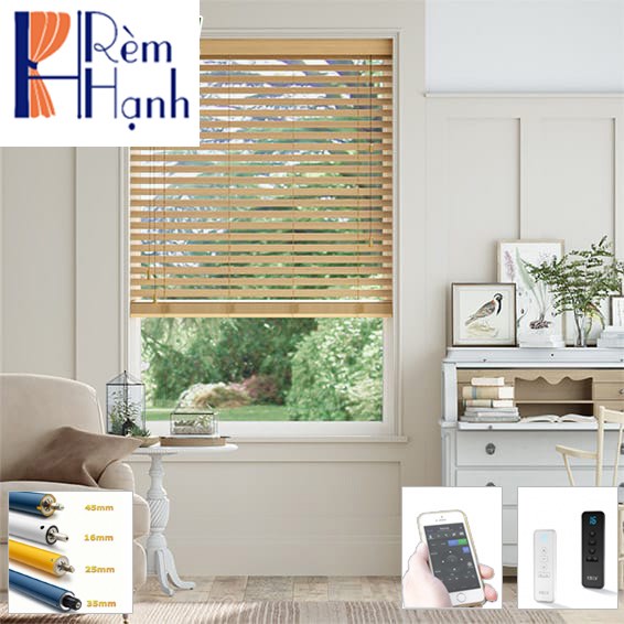 Motor rèm cửa giá rẻ – rèm gỗ tự động Nhãn hiệu Autotec AT35 WIFI