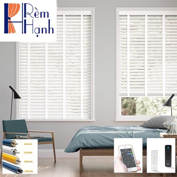 Motor kéo rèm nhãn hiệu BMOTO dùng cho mành cửa gỗ tự động