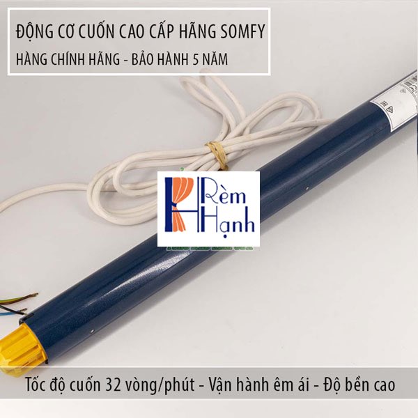 Rèm cuốn tự động tích hợp động cơ rèm Somfy SONESSE 50 RTS 6/28