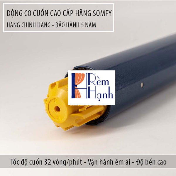 Rèm cuốn tự động tích hợp động cơ rèm Somfy SONESSE 50 RTS 6/28