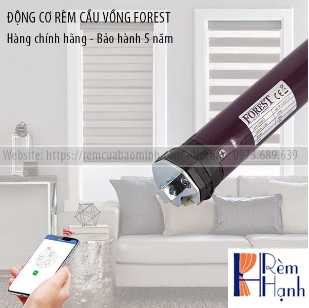 Rèm cuốn tự động tích hợp động cơ rèm cửa cao cấp FOREST 6/20SQ