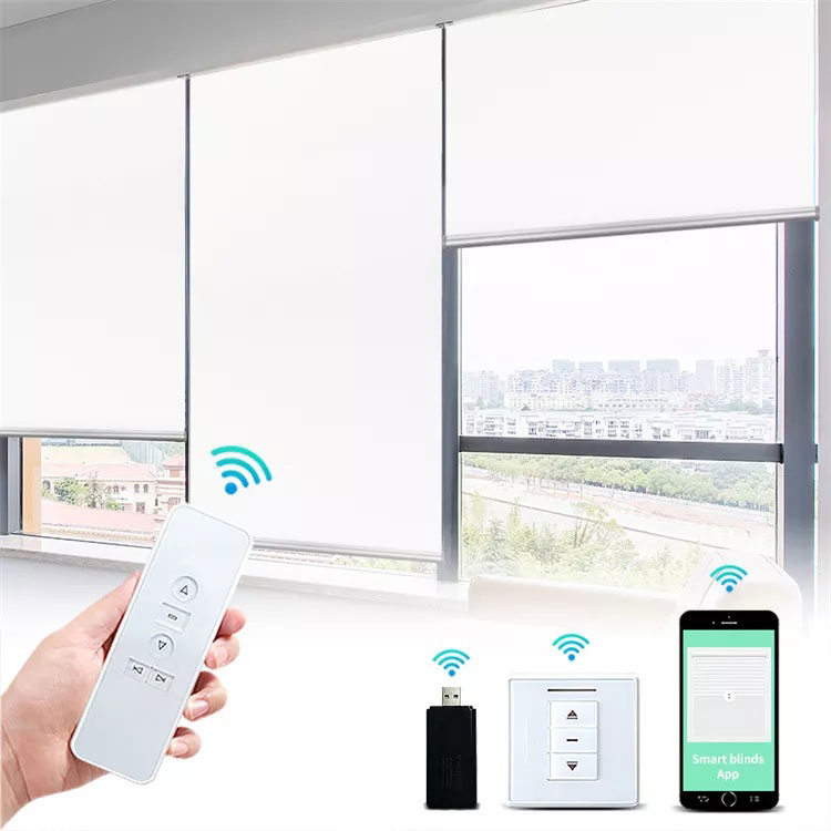 Rèm cửa cuốn thông minh tích hợp mô tơ rèm hãng Somfy mã TUBE NRO