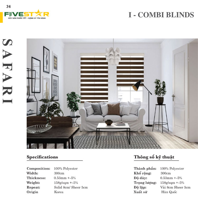 Rèm Roman Hàn Quốc đẹp hãng Modero mã Venus