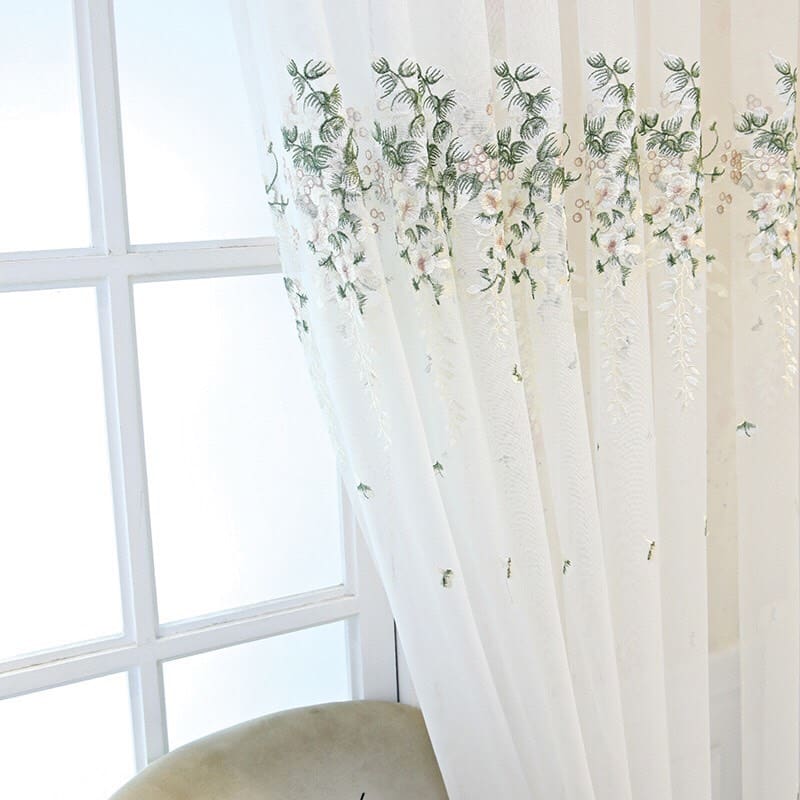 Rèm vải voan đẹp trang trí mã RT14