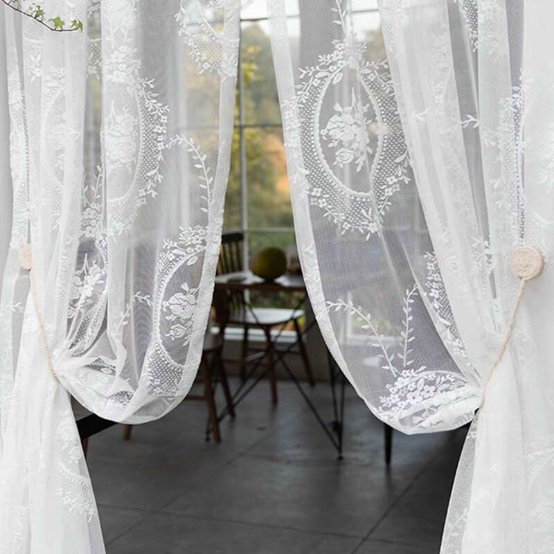 Rèm vải voan đẹp trang trí mã RT14