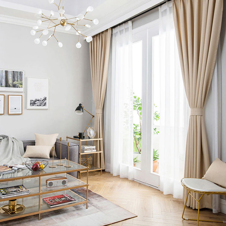 Rèm vải thô đẹp cản nắng mã BYG09-06