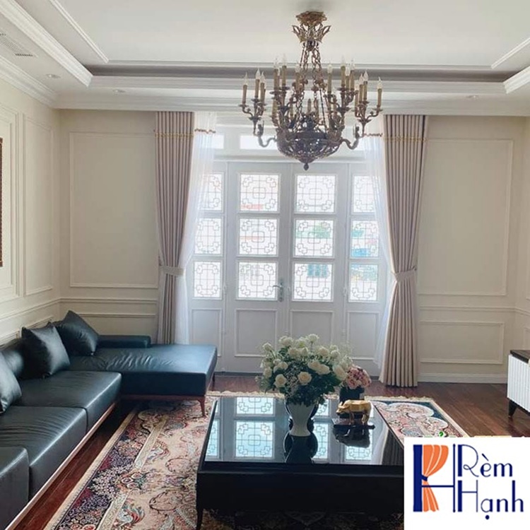 Rèm vải chống nắng giá rẻ màu be PA19-02