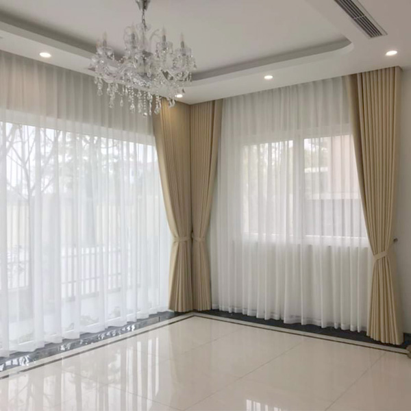 Rèm cửa vải hai lớp màu vàng đẹp giá rẻ – ĐANG GIẢM 30%